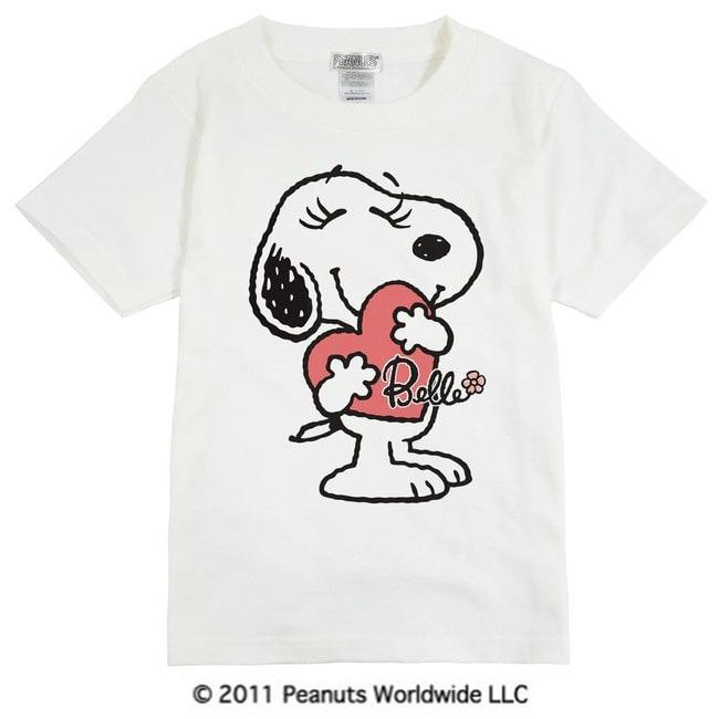 スヌーピー ベル 女の子 ハート 半袖Tシャツ キッズ 子供服 110 130