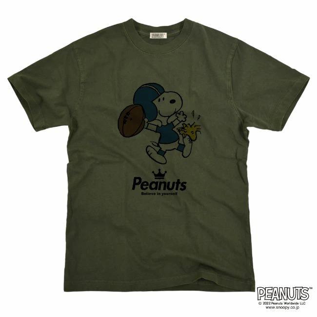 SNOOPY（スヌーピー） ピグメント 半袖 Tシャツ アメフト 学園祭 文化