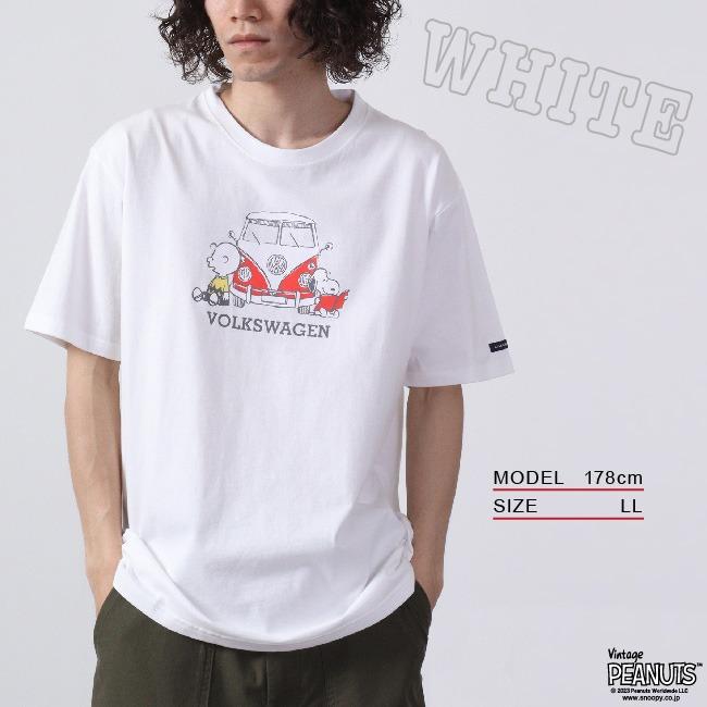 SNOOPY スヌーピー ピーナッツ フォルクスワーゲン Tシャツ 半袖 SNOOPY スヌーピー ピーナッツ フォルクスワーゲン Tシャツ 半袖