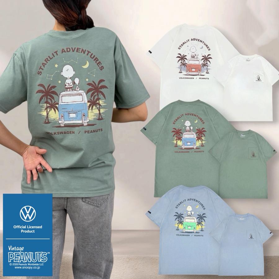 SNOOPY（スヌーピー） フォルクスワーゲン 半袖 バックプリント T
