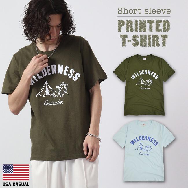 メンズ プリント Tシャツ 夏 服 アメリカ 綿 100% メール便 USA