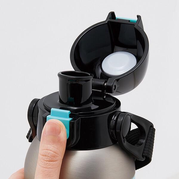 マイクラ 水筒 ステンレスボトル 600ml ショルダーベルト付き 直飲み