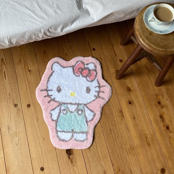 ハローキティ ダイカットフロアマット サンリオ : キューティー