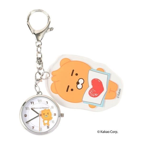 懐中時計 キーチェーン カカオフレンズ チャーム付 アクリル ウォッチY 便利 BOOK