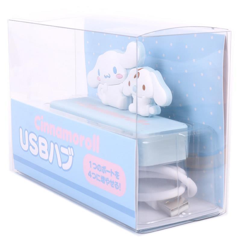 シナモロール USBハブ スリム 4ポート サンリオ sanrio キャラクター