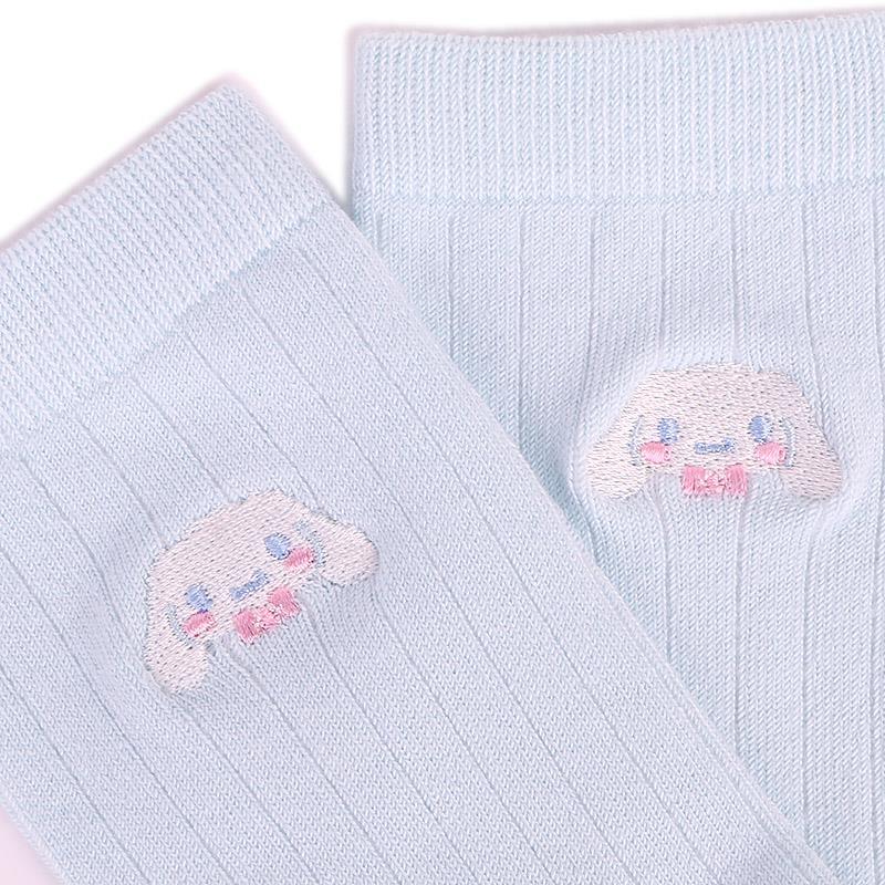 シナモロール ソックス 靴下 刺繍 刺しゅう レディース 女子 女の子 おしゃれ シンプル サンリオ sanrio キャラクター｜charahouse｜02