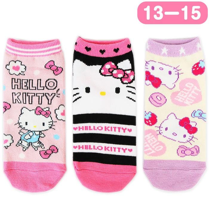 キッズスニーカーソックス ハローキティ 3足セット 13 15cm 靴下 子ども 子供用 女の子 かわいい サンリオ Sanrio キャラクター キッ Kt01 キャラクターズショップ キラキラ 通販 Yahoo ショッピング