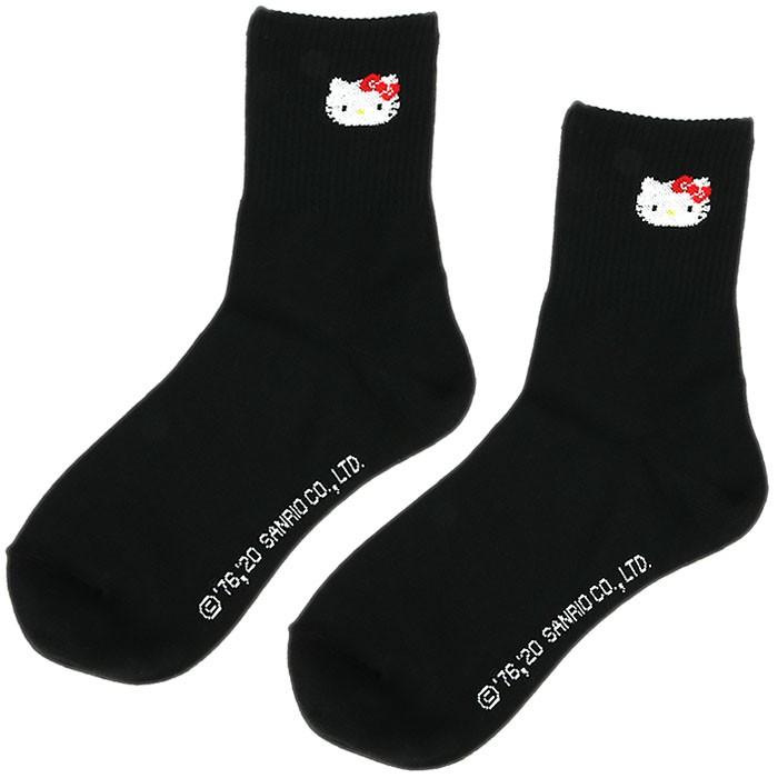 クルーソックス ハローキティ ブラック 黒 靴下 可愛い おしゃれ 女性 大人 レディース サンリオ Sanrio キャラクター 大人ソックス特集 Kt01 キャラクターズショップ キラキラ 通販 Yahoo ショッピング