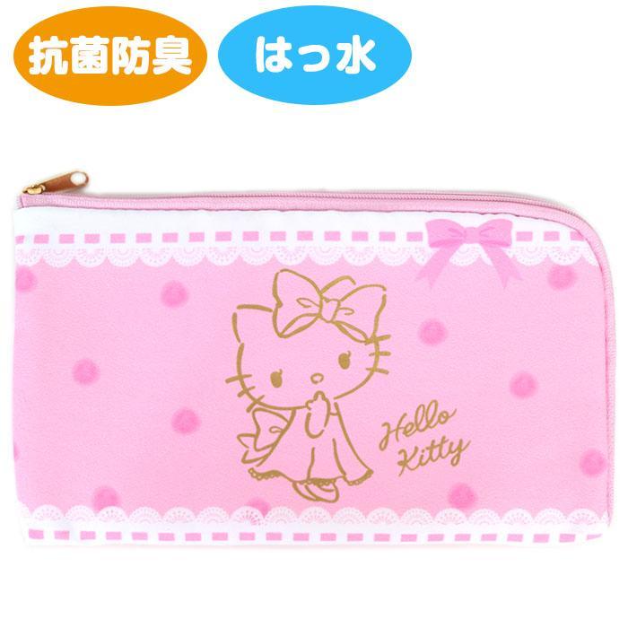 ハローキティ マスクポーチ マルチポーチ 抗菌 防臭 はっ水 レディ