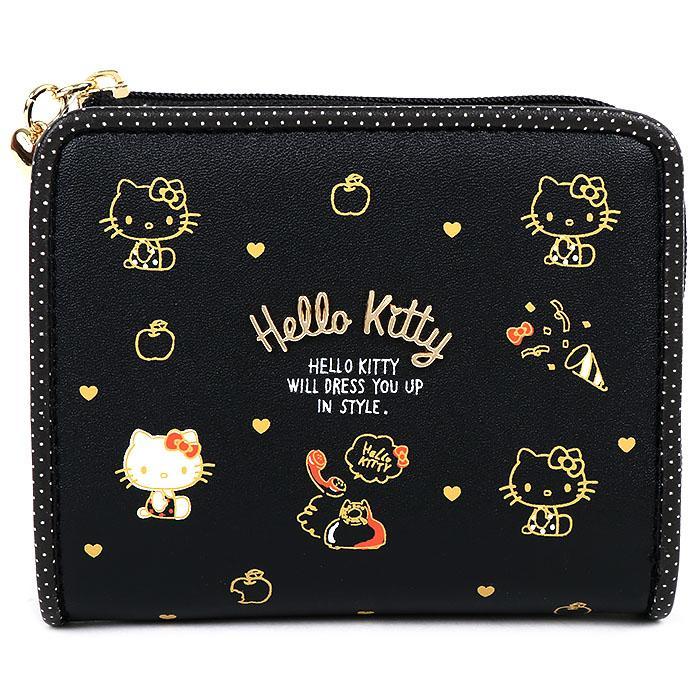 ハローキティ 財布 2つ折り コンパクト2つ折りウォレット ミニ財布 レディース ハート ブラック サンリオ Sanrio キャラクター 新生活バッグ Kt01 1049 キャラクターズショップ キラキラ 通販 Yahoo ショッピング