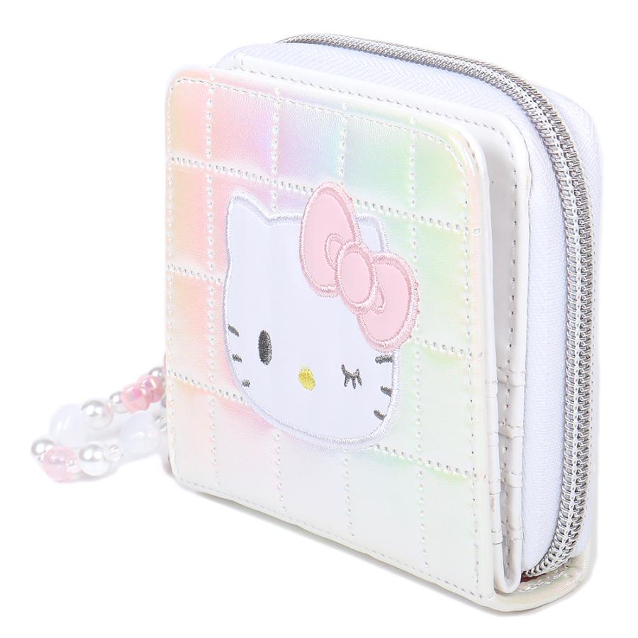 ハローキティ マーメイド オーロラ 財布 ウォレット kitty 人魚 美品 ハローキティ 財布 チャーム付きウォレット 二つ折り オーロラ 子供