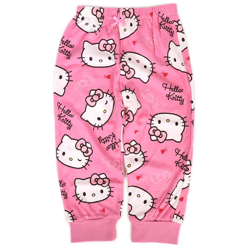 ハローキティ キッズ長袖パジャマ 90cm ハート 上下セット 女の子