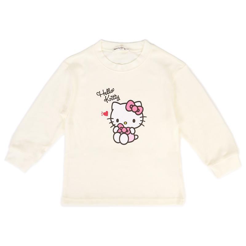 ハローキティ キッズ長袖パジャマ 130cm ハート 上下セット 女の子
