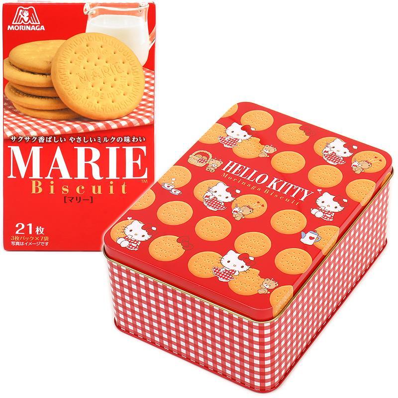 ハローキティ 森永ビスケット マリービスケット&缶 小物入れ ハローキティ 森永ビスケット マリービスケット&缶 小物入れ
