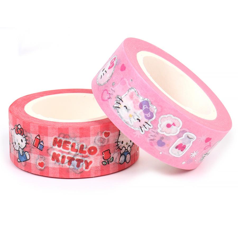 ハローキティ ペーパーテープ 2個セット 15mm幅 貼って剥がせる