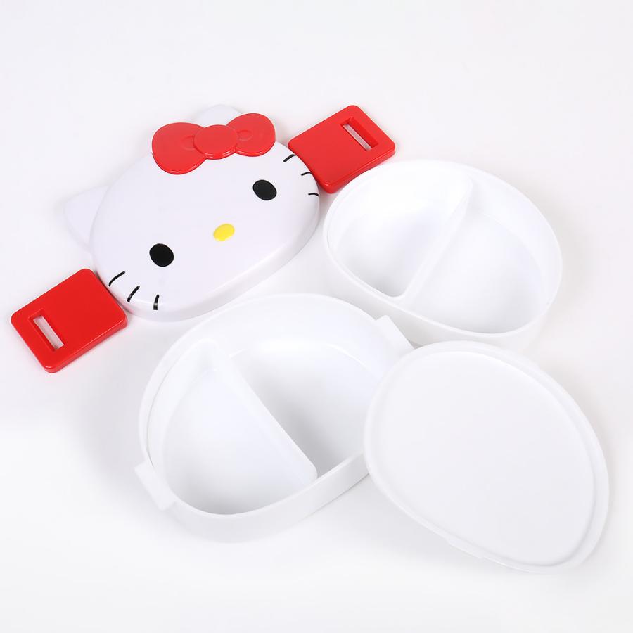 ハローキティ フェイス形2段ランチボックス 弁当箱 ドーム形 かわいい
