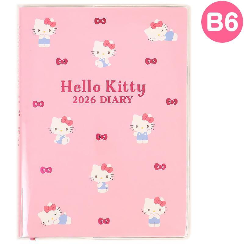 ハローキティ B6ダイアリー 横罫タイプ 手帳 スケジュール帳 日記帳