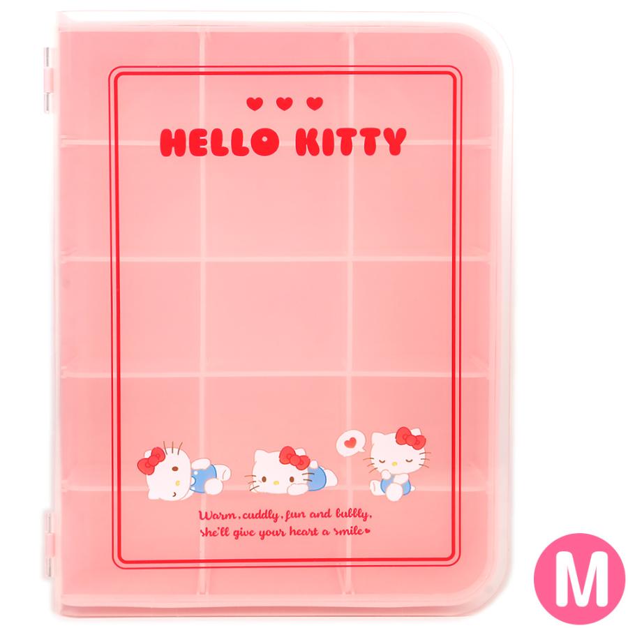 ハローキティ ブック形収納ケース M 小物入れ 透明フタ インテリア 新