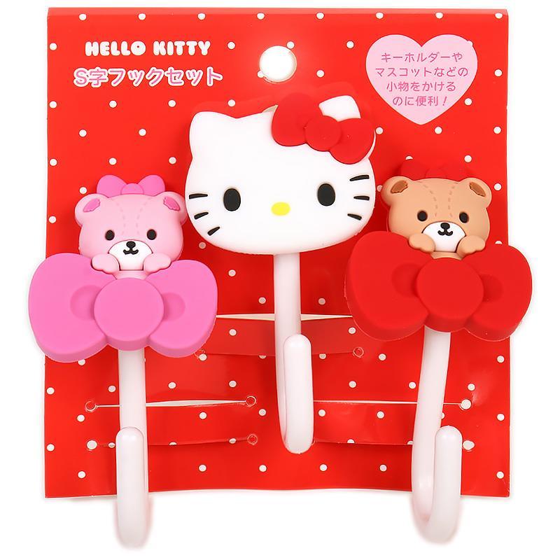 ハローキティ S字フック 3個セット 可愛い インテリア サンリオ sanrio