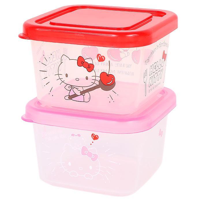 保存容器 ハローキティ ミニフードコンテナ 2個セット 日本製 ランチケース 正方形 電子レンジ対応 キャラクター ランチグッズ特集 Kt01 キャラクターズショップ キラキラ 通販 Yahoo ショッピング