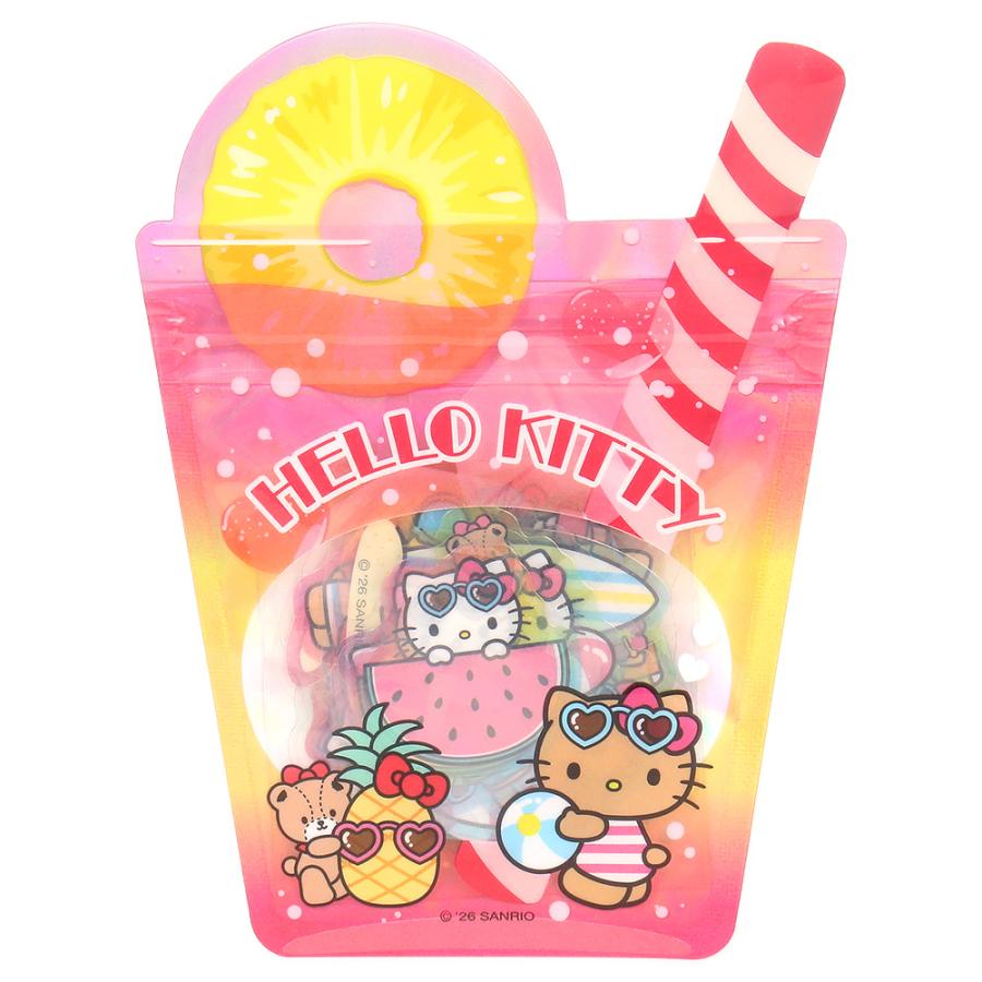 ハローキティ 夏シール シールセット ドリンク オーロラホログラム加工