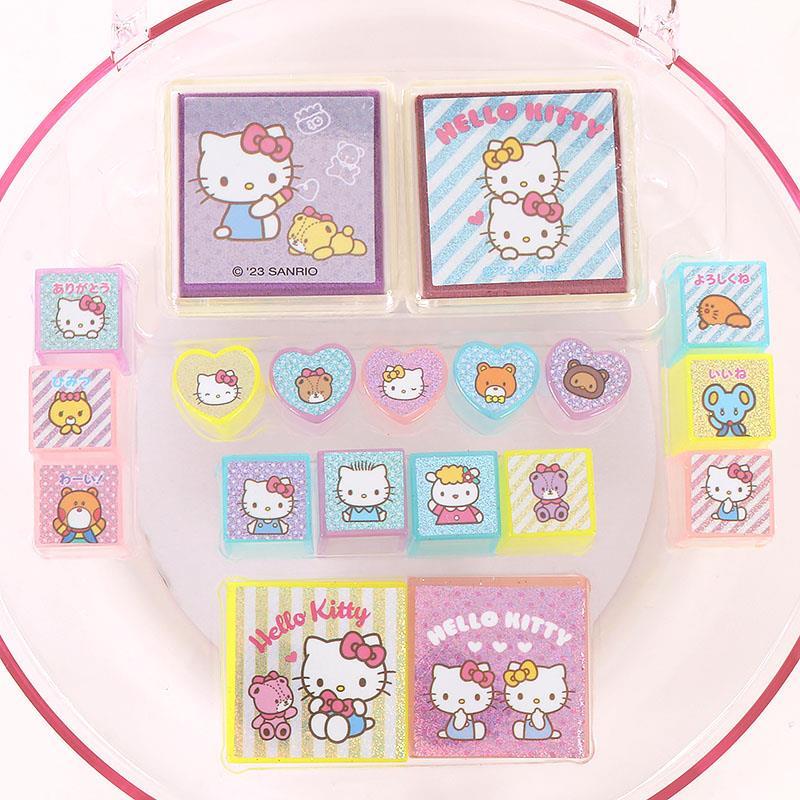 ハローキティ スタンプセット L 宝石箱のようなケース入り ハローキティ スタンプセット L 宝石箱のようなケース入り