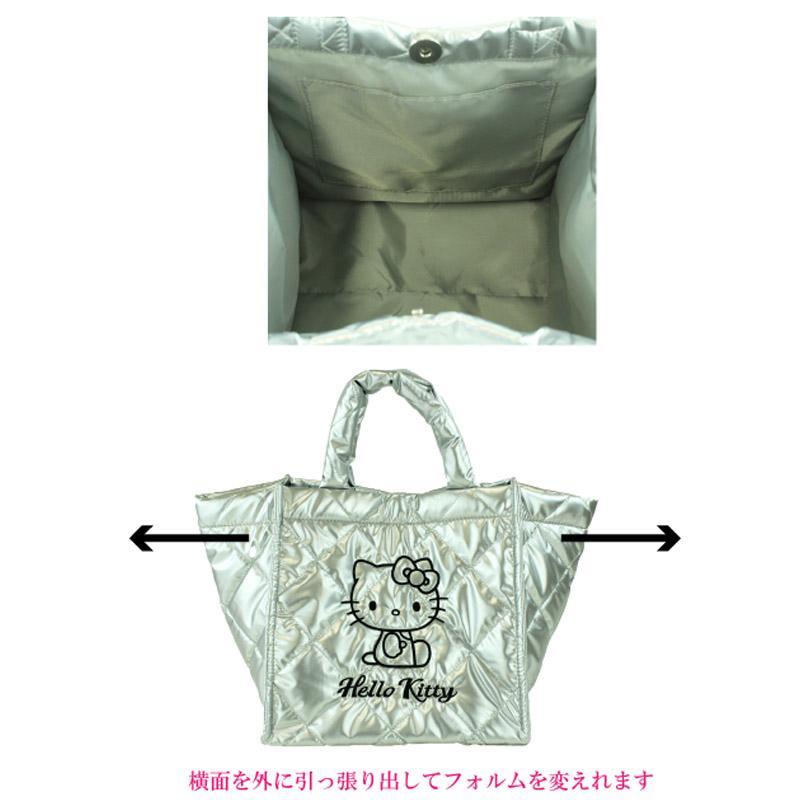 ハローキティ メタリック キルティング 手さげバッグ ミニトート