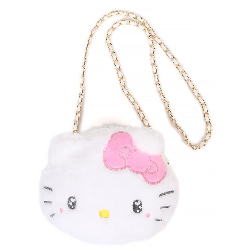 ハローキティ チェーンショルダーバッグ ファー ポシェット ポーチ