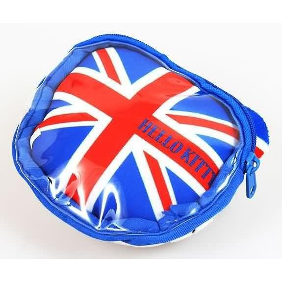 ハローキティ ユニオンジャック　プラ小物入れ　キーホルダー　キティ　平成レトロ ハローキティ ユニオンジャック プラ小物入れ キーホルダー