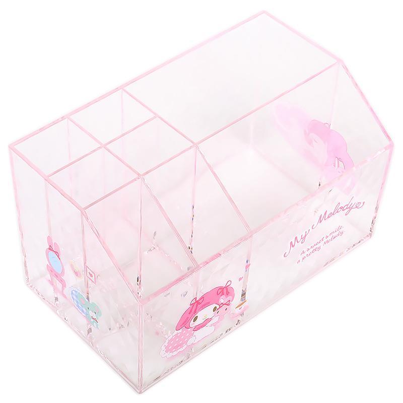 マイメロディ コスメオーガナイザー ペンスタンド クリア 透明 卓上