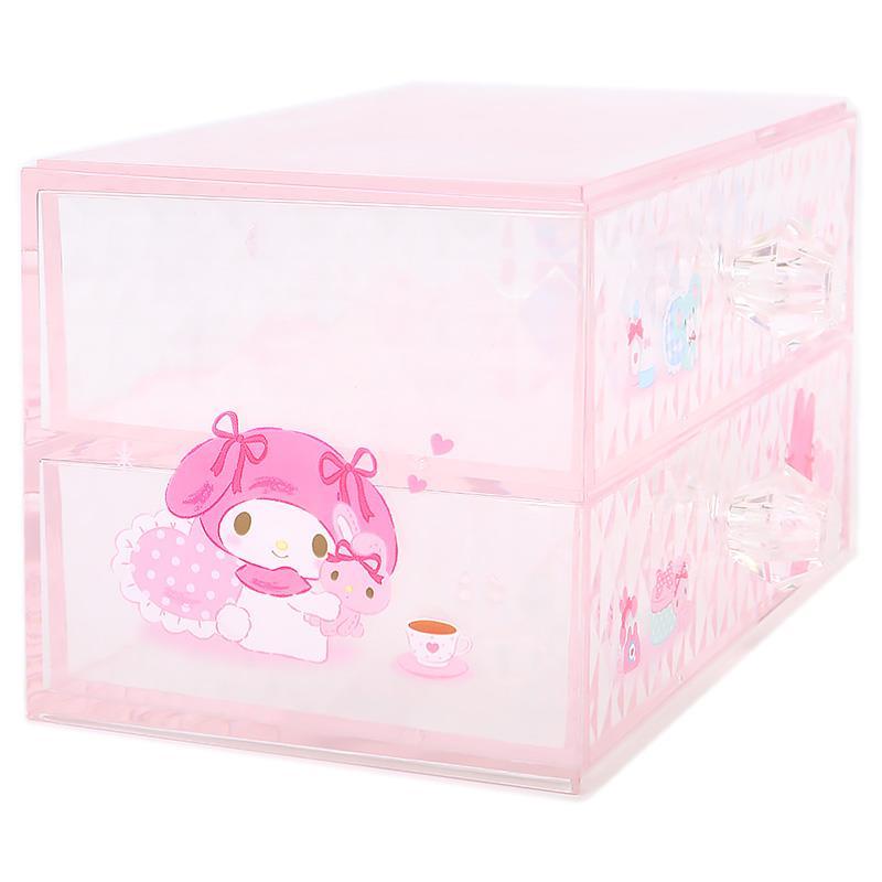 マイメロディ 引き出しチェスト スタッキング可能 クリア 透明