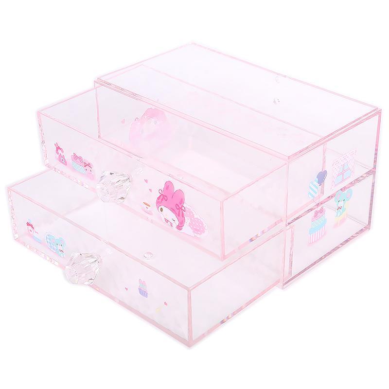 マイメロディ 引き出しチェスト スタッキング可能 クリア 透明