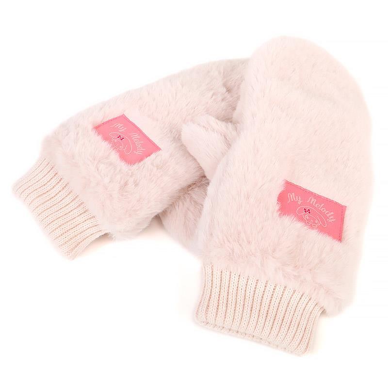 マイメロディ フェイクファーミトン スマホ操作可能 手袋 シンプル