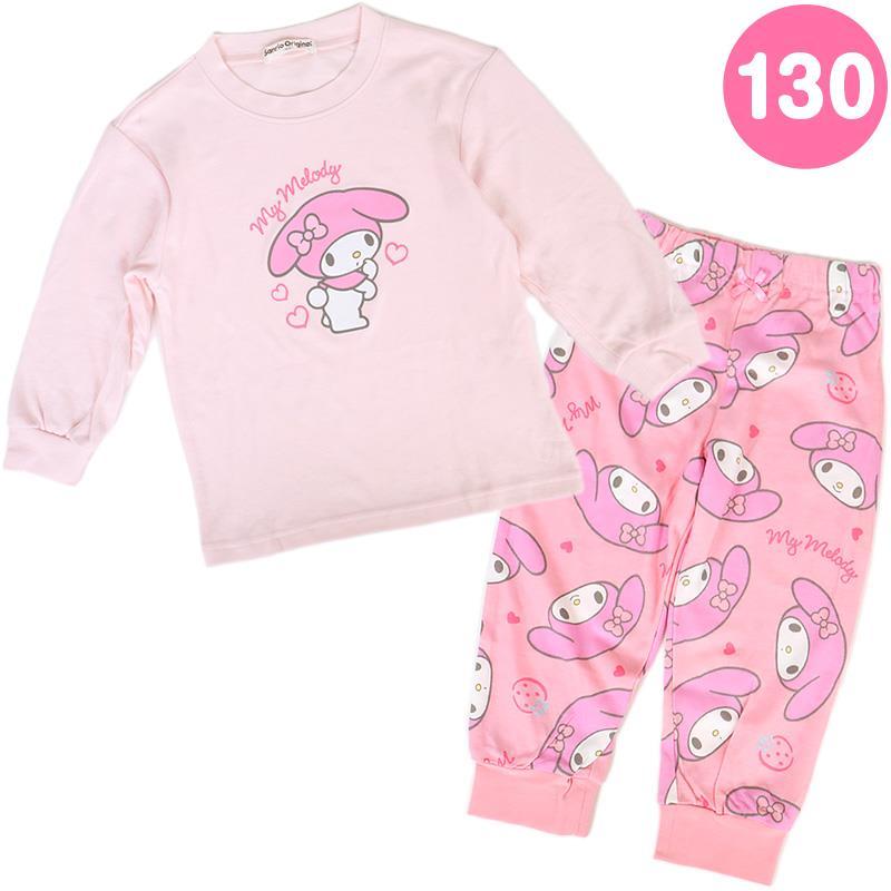 マイメロディ キッズ長袖パジャマ 130cm ハート 上下セット 女の子 子ども おしゃれ かわいい サンリオ sanrio キャラクター