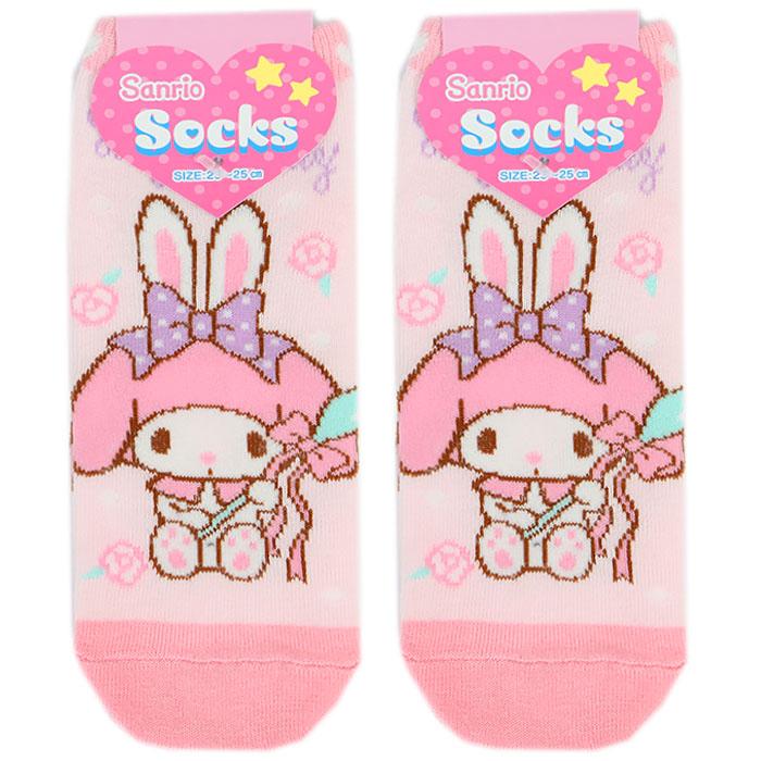 ソックス マイメロディ 靴下 スニーカー丈 ウサミミ ピンク ショートソックス レディース 可愛い サンリオ Sanrio キャラクター 大人ソックス Mm01 キャラクターズショップ キラキラ 通販 Yahoo ショッピング