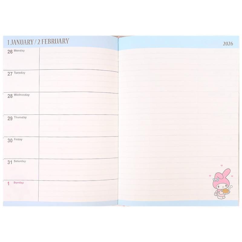 マイメロディ B6ダイアリー 横罫タイプ 手帳 スケジュール帳 日記帳