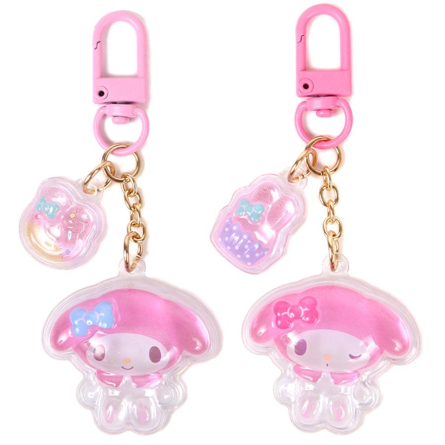 マイメロディ アクリルキーホルダー 2個セット 半立体 お揃いニコにこ
