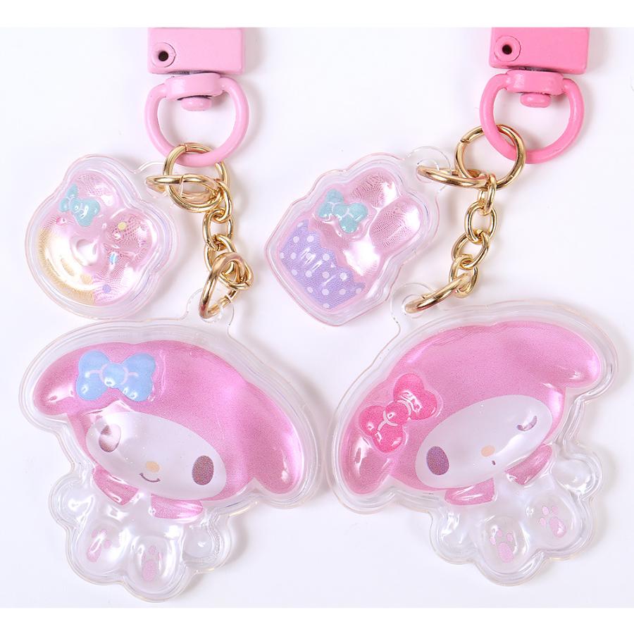 マイメロディ アクリルキーホルダー 2個セット 半立体 お揃いニコにこ