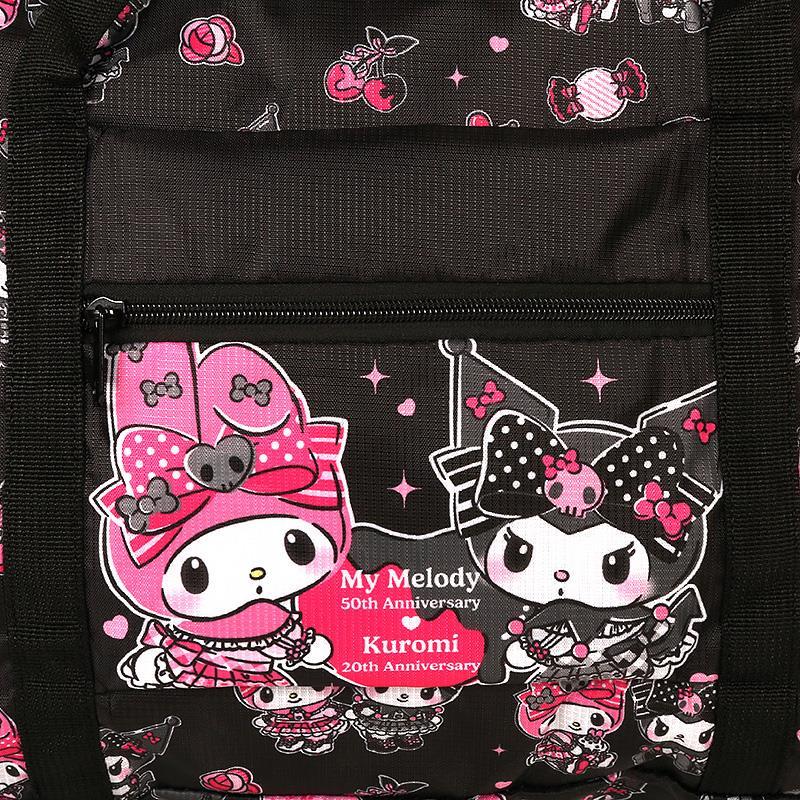 マイメロディ×クロミ 折りたたみバッグ キャリーオンバッグ 軽量