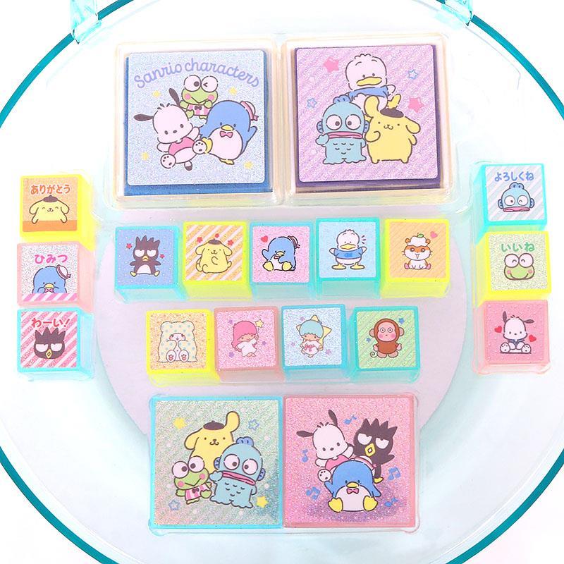 サンリオキャラクターズ スタンプセット L 宝石箱のようなケース入り