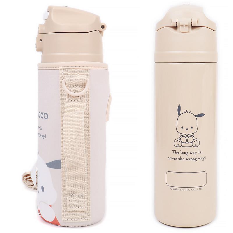 ポチャッコ カバー付きステンレスボトル 水筒 470ml 真空2重構造