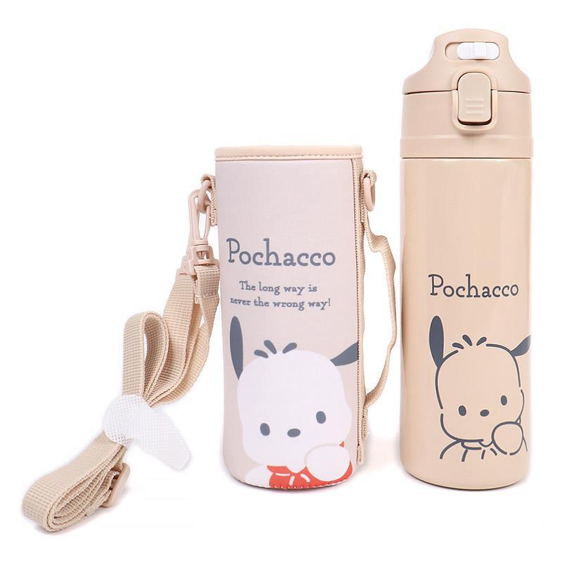 ポチャッコ カバー付きステンレスボトル 水筒 470ml 真空2重構造
