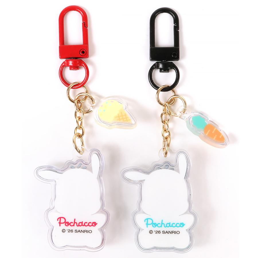 ポチャッコ アクリルキーホルダー 2個セット 半立体 お揃いニコにこ