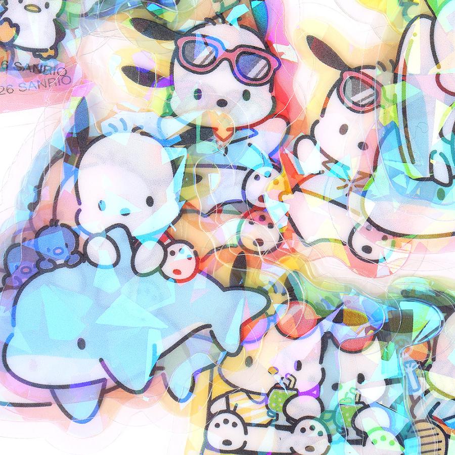 ポチャッコ 夏シール シールセット ドリンク オーロラホログラム加工