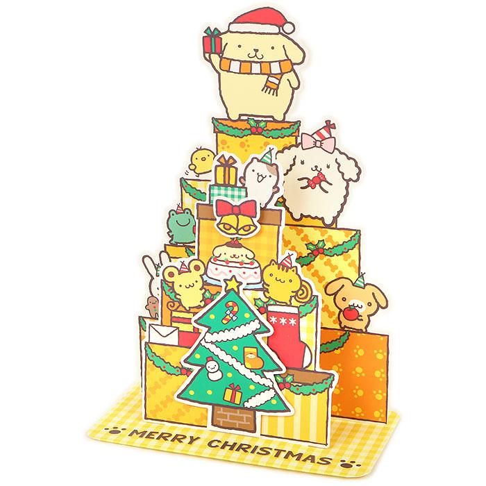 ポムポムプリン クリスマスカード 立体カード プレゼントボックスツリー サンリオ Sanrio キャラクター グリーティングカード Pn01 0257 キャラクターズショップ キラキラ 通販 Yahoo ショッピング