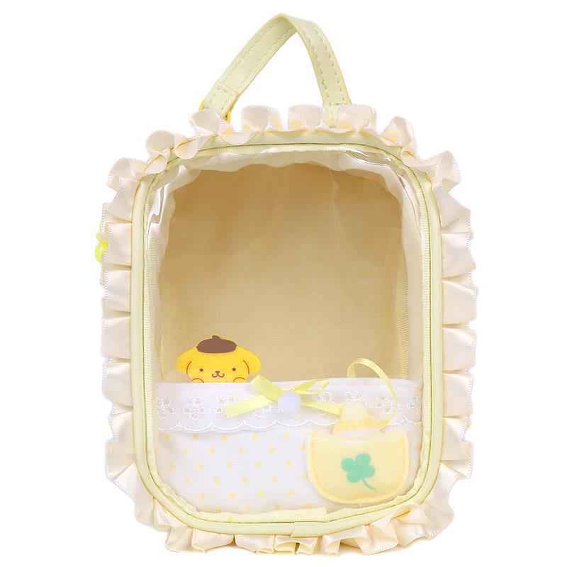 ポムポムプリン　天使ぬいぐるみ、ポーチ　マスコット ポムポムプリン 天使と小悪魔 むにゅぐるみマスコット｜むにゅぐるみ