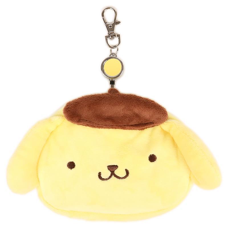 ポムポムプリン フェイス形パスケース＆ポーチ 定期入れ 小物入れ