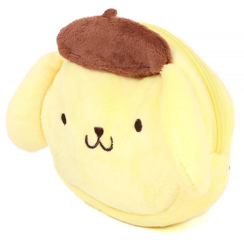 ポムポムプリン フェイス形パスケース＆ポーチ 定期入れ 小物入れ