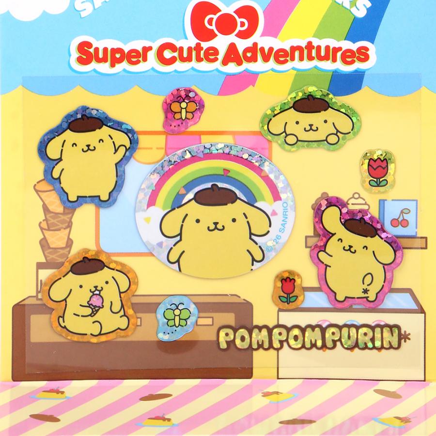 ポムポムプリン ストラップ＆シールセット スーパーキュート