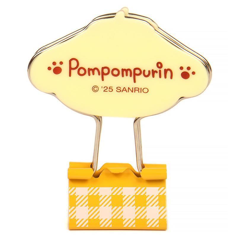ポムポムプリン ダブルクリップ 3個セット サンリオ カラフルギンガム